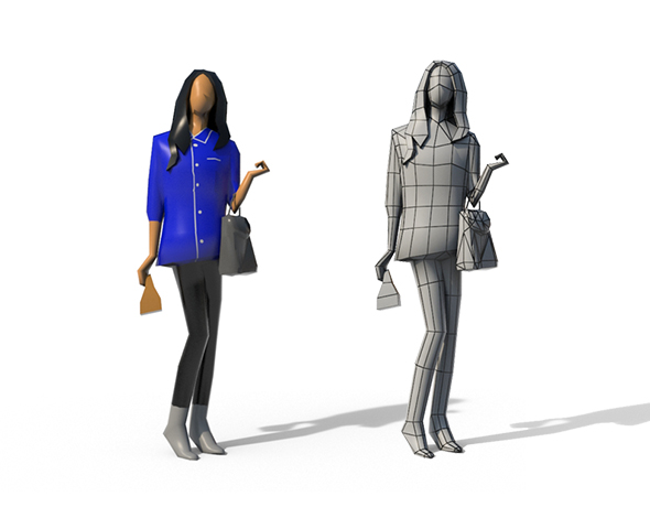 Low Poly Girl 02